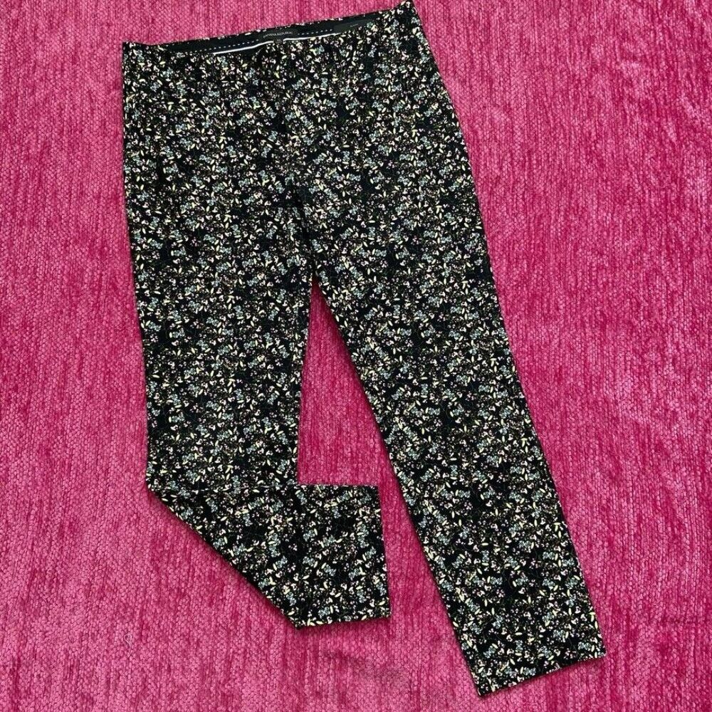 Banana Republic Sloan Ankle Pants Ditsy Floral Size 10